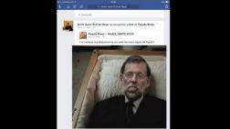 Facebook: político compartió foto de Mariano Rajoy en ataúd