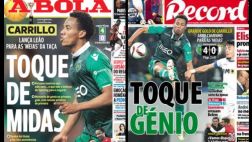 André Carrillo anotó golazo y es portada en Portugal (VIDEO)