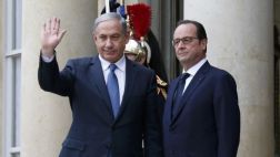 Hollande y Netanyahu visitaron la gran sinagoga de París