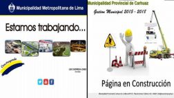 Municipios y gobiernos regionales con sitios web inoperativos