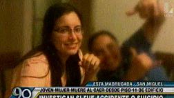 San Miguel: una joven murió al caer desde piso 11 de edificio