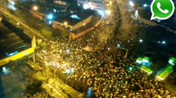 WhatsApp: violencia y caos en cuarta marcha contra "Ley Pulpín"