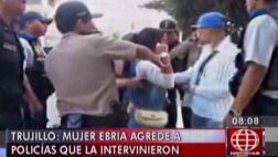 Estaba ebria, se resistió a la detención y golpeó a policías