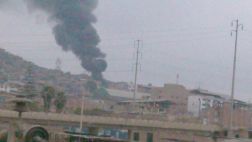 Incendio de taller de pintura dejó 5 bomberos heridos en VMT