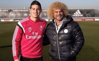 'Pibe' Valderrama visitó a James Rodríguez en el Real Madrid