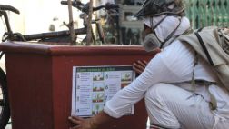 Singular activista medioambiental llamó la atención en Trujillo