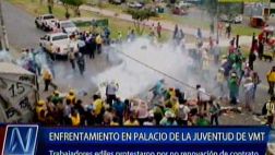 Protesta en Villa María del Triunfo terminó con enfrentamientos