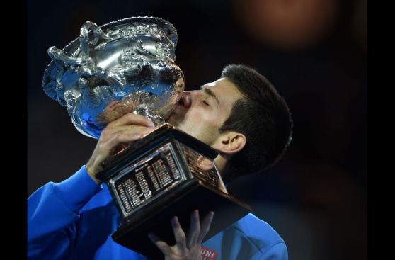 Novak Djokovic y los festejos tras su quinto Australian Open