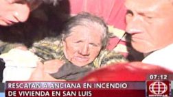San Luis: incendio de casa dejó a una anciana con quemaduras