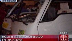 Los Olivos: chofer de combi atropelló a peatón y trató de huir