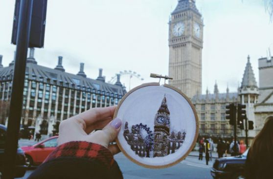 Recuerda lo mejor de tus viajes con un bordado y no con fotos