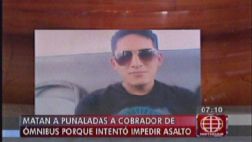 Cobrador de bus murió apuñalado por tratar de evitar asalto