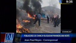 Panamericana Norte está bloqueada por pobladores de Chancay