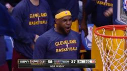 LeBron James enloqueció con esta jugada de su compañero