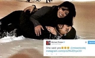 Twitter: Michael Phelps anuncia boda con ex Miss California