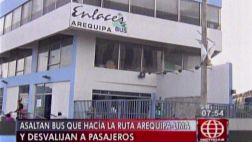 Arequipa: 4 hampones asaltaron a balazos un bus interprovincial