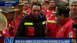 Bombero que sufrió graves quemaduras en VMT fue homenajeado