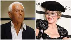 Giorgio Armani responde a Madonna que culpó a capa de su caída