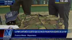 Falso teniente FAP que ofrecía armas fue detenido en Chacarilla