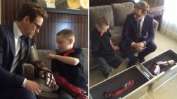 Facebook: Robert Downey Jr. cautiva dando brazo biónico a niño