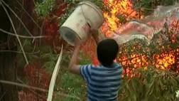 Así se luchó para apagar incendio en reserva natural de Chile