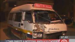 Combi manejada por menor arrolló a mototaxista y a niño en VMT