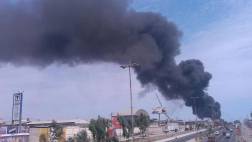 Cisterna de combustible se incendió en la Panamericana Sur