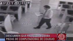 Profesor desmantelaba computadoras en colegio de Santa Anita