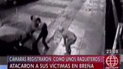 Brutal ataque de raqueteros fue captado por cámara de seguridad
