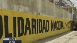 Denuncian pinta de Solidaridad Nacional en muro de colegio