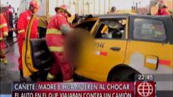 Cañete: madre e hijo mueren al chocar en Panamericana Sur