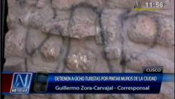 Cusco: Detienen a ocho personas por hacer pintas en muros incas