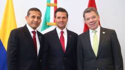 Ollanta Humala se reunió con presidentes de México y Colombia