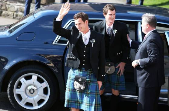 Tenista Andy Murray se casó en Escocia con Kim Sears (FOTOS)