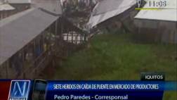 Iquitos: siete heridos por caída de puente de desembarcadero