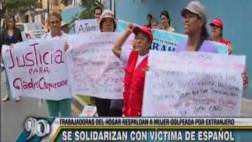 Trabajadoras de hogar protestaron frente a Embajada de España