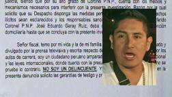 Gerald Oropeza envió carta a fiscal y volvió a acusar a coronel