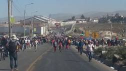 Paro contra Tía María en Arequipa: bloquean puente Añashuayco