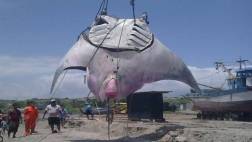 Tumbes: pescan una mantarraya de más de 1.000 kilos