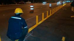 Vía Expresa: realizan trabajos de mantenimiento en la madrugada