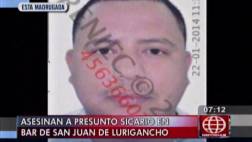 Presunto sicario fue asesinado en bar de San Juan de Lurigancho