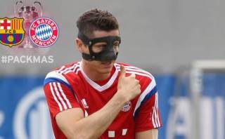 Bayern: Lewandowski entrena con máscara pero sigue en duda