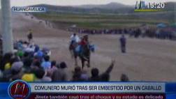Huancavelica: hombre murió tras embestida de caballo en carrera