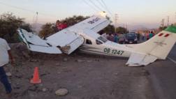 Nasca: seis heridos por caída de avioneta cerca de aeoródromo