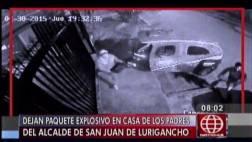 SJL: dejan explosivos en casa de padres de alcalde Juan Navarro