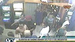 Quisieron robar casino con arma de juguete y recibieron golpiza