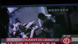 Delincuentes asaltan a restaurante y comensales en Carabayllo