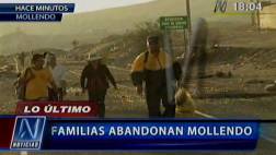 Familias abandonan Mollendo por protestas y desabastecimiento
