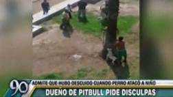 Dueño de pitbull que atacó a niño reconoce que descuidó a can
