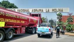 La Molina: bomberos controlan incendio forestal en U. Agraria